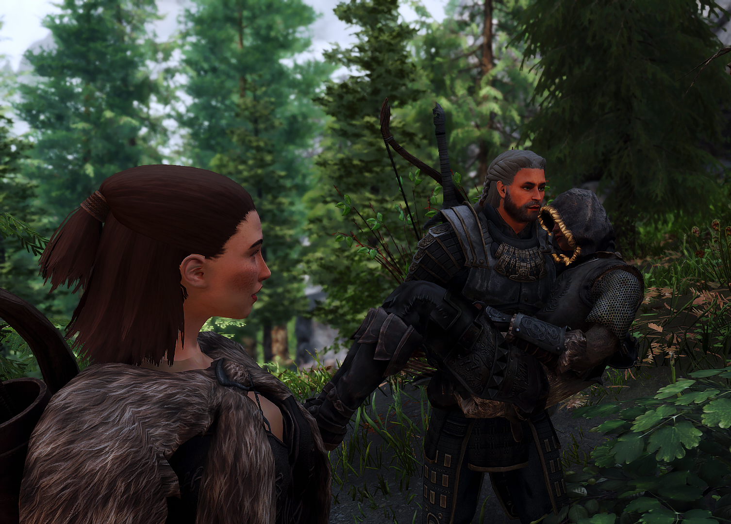 Dragonborn Lifts Injured Girl