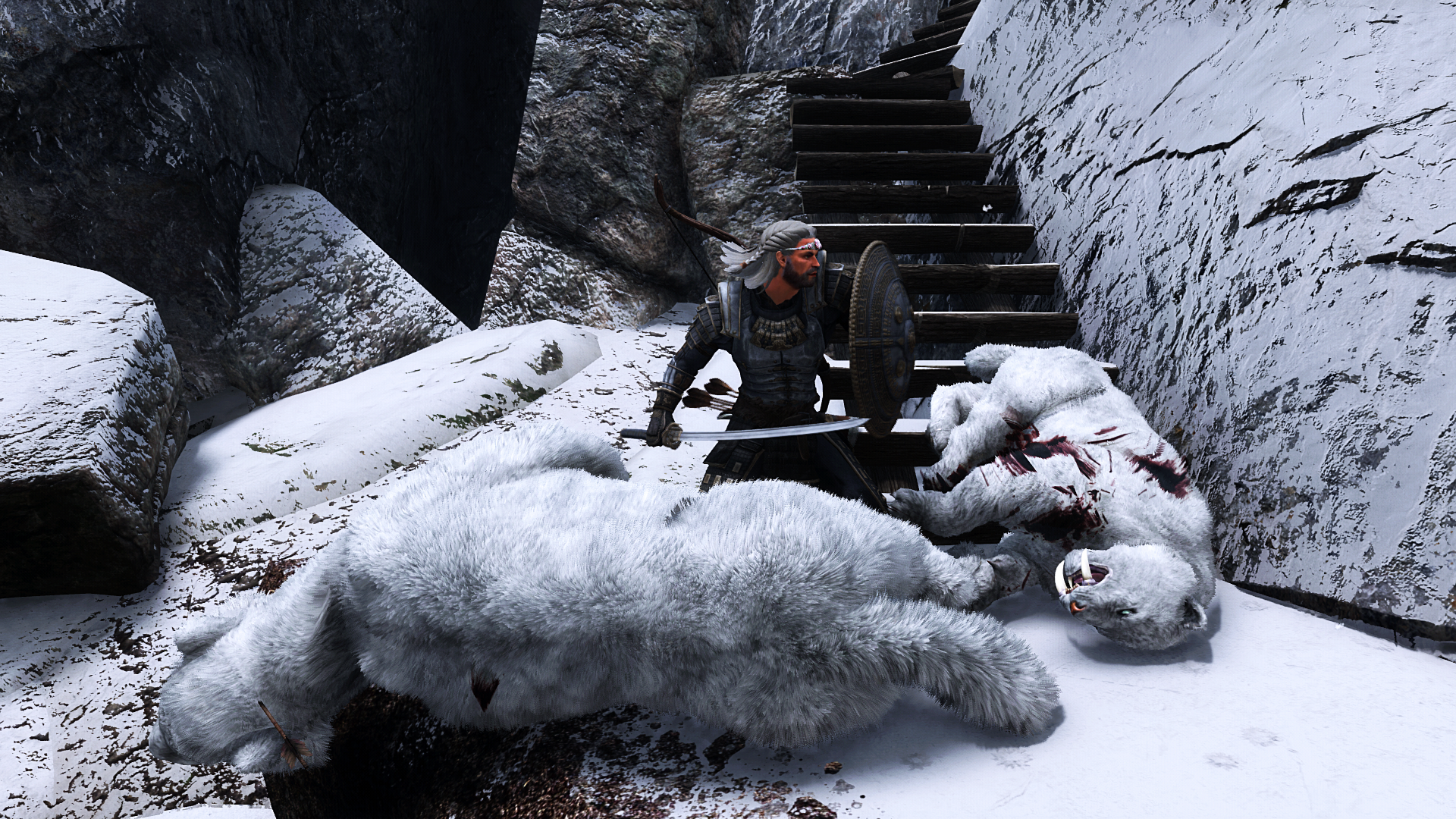 The Surprise Attack Of The Snowy Saber tooth tigers.