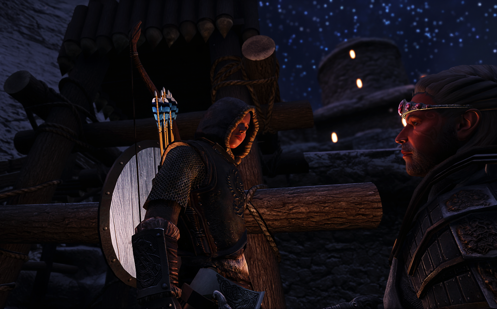 Rigmor Steps Forward To Assure Her Dragonborn.