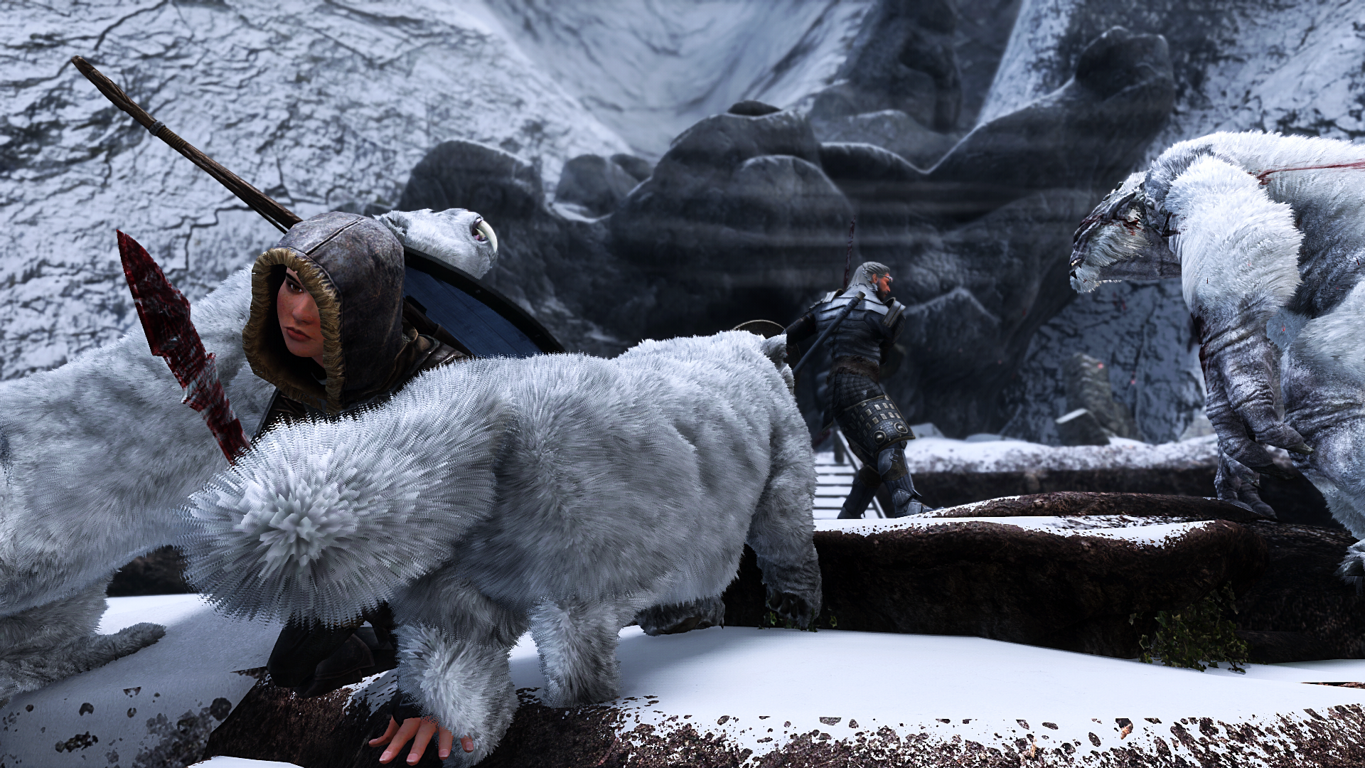 Rigmor The Dragonborn Struggling On Two Fronts At Mine Entry