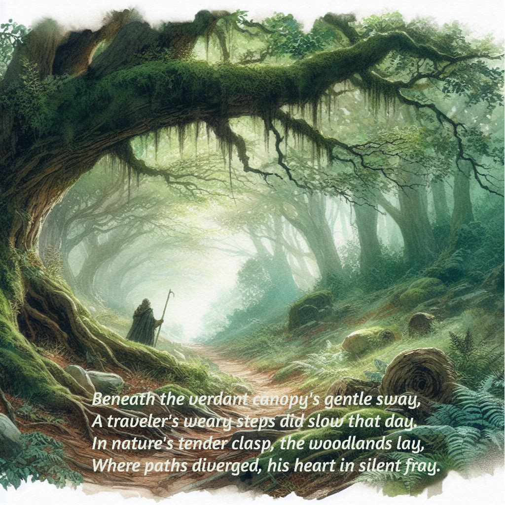 Beneath the verdant canopy's gentle sway.